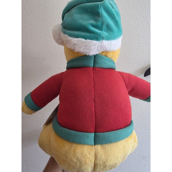 DISNEY STORE WINNIE THE POOH HOLIDAY PLUSH 12 1/2" CHRISTMAS 2018 *RARE* - Picture 6 of 7